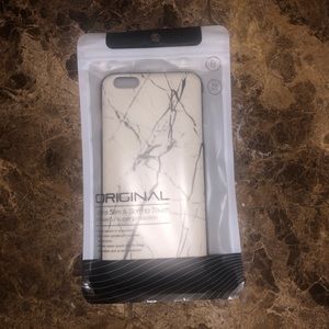 NEW Ultra Slim & Soft to Touch Hardshell Marble White iPhone 6 Plus Phone Case